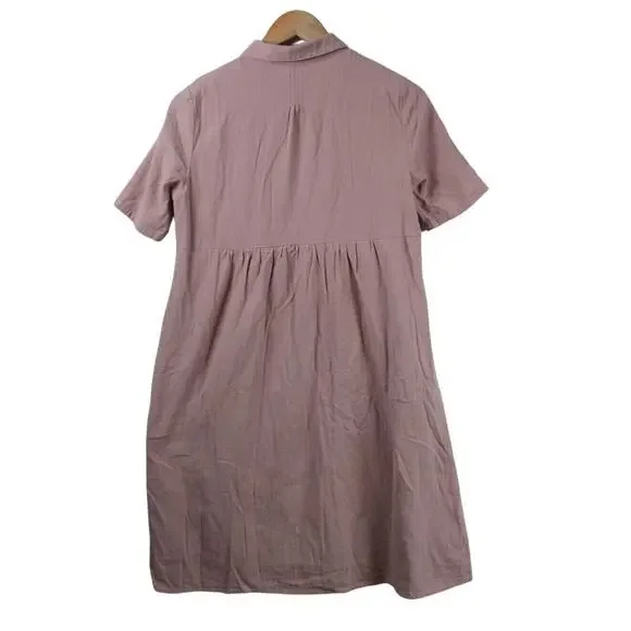 Orange Creek Mumu Dress Size Small Pink Lined w/ Pockets Embroidery Grandmacore - Picture 2 of 7